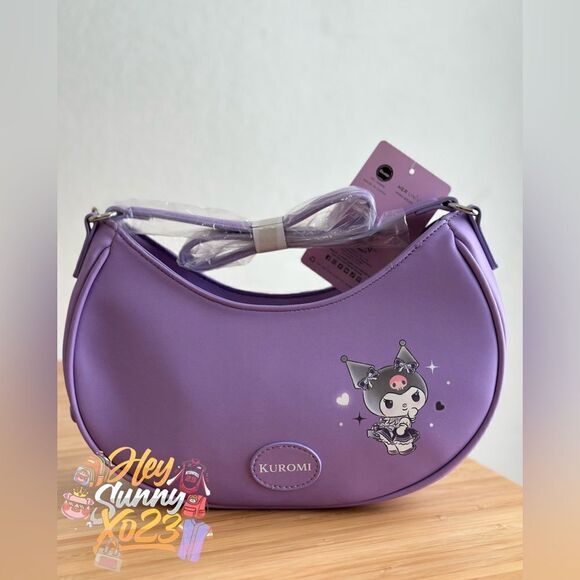 Her Universe Kuromi Lavender Baguette Bag With Mirror Key Chain - Picture 2 of 6
